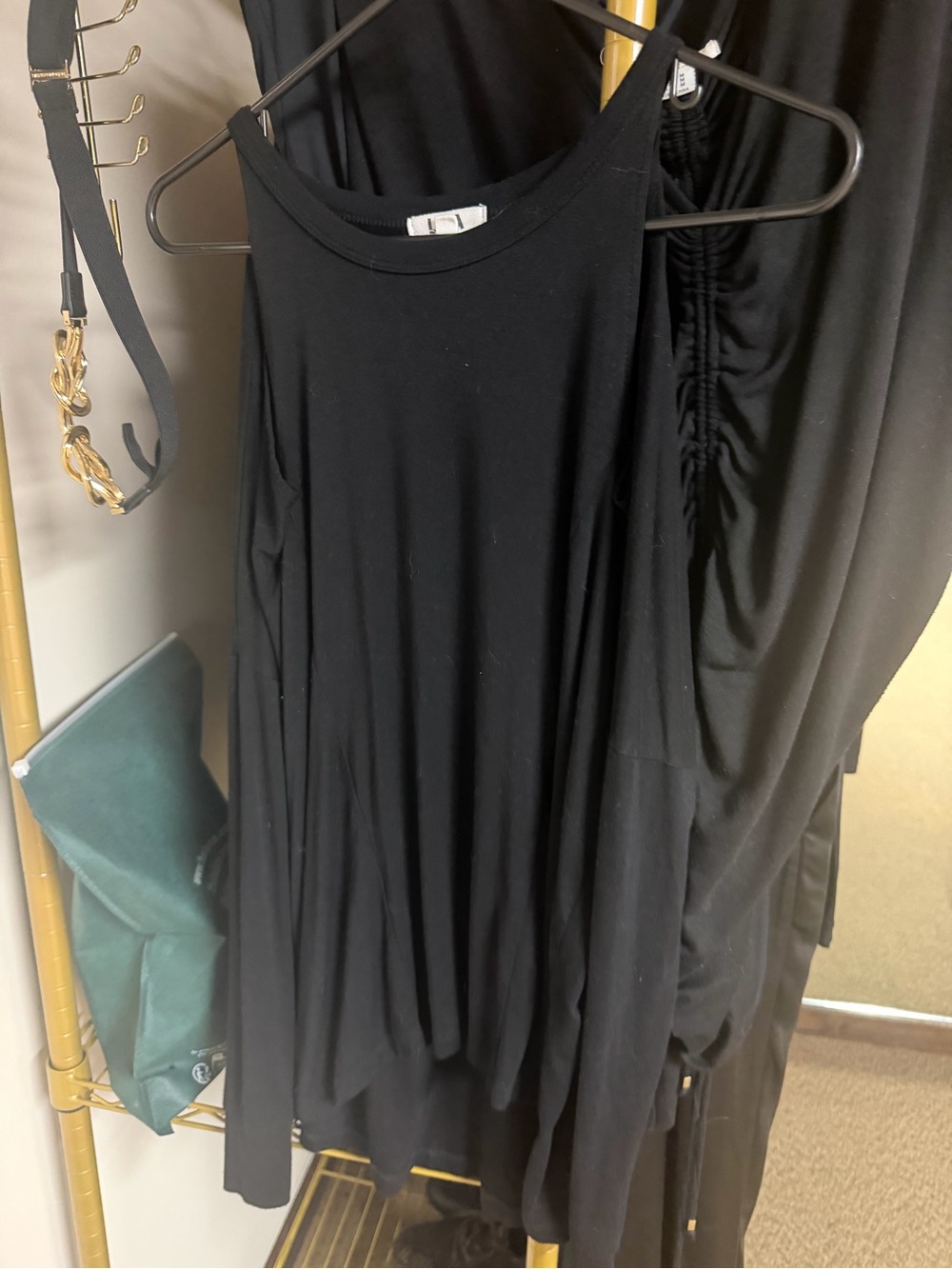LNA Black Long Sleeve Swing Tee